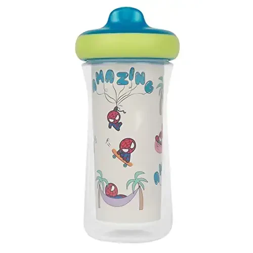The First Years Marvel Insulated Sippy Cups - Spill Proof Insulated Toddler Cups with Bite-Resistant Hard Spout - 9 Ounces - 2 Count - 3