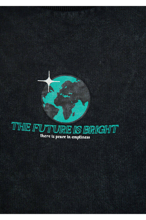 The Future Baskılı Kapüşonlu Sweatshirt 0S10038-900 - 32