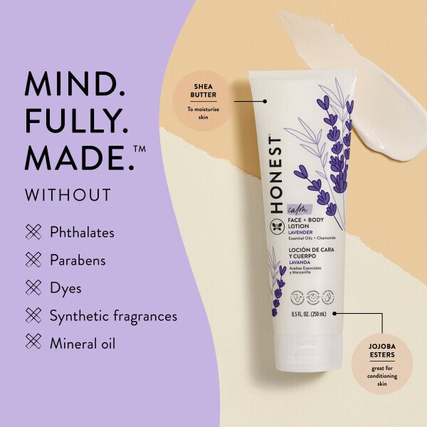 The Honest Company, детский лосьон для лица и тела, успокаивающая лаванда, 8,5 жидких унций. - 4