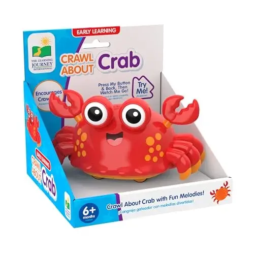 The Learning Journey Crawl About Crab – Musical Crawling Toy for Babies – Interactive Movement Aid with Songs – Developmental Baby Toy for Ages 6+ Months - 1