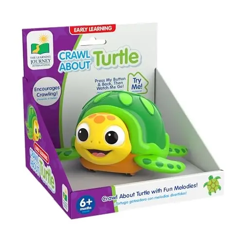 The Learning Journey Crawl About Sea Turtle – Musical Crawling Toy for Babies – Interactive Movement Aid with Songs – Developmental Baby Toy for Ages 6+ Months - 1
