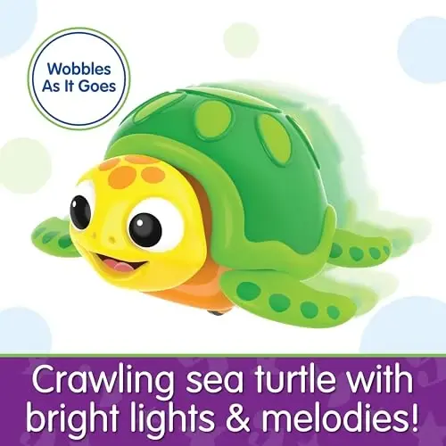 The Learning Journey Crawl About Sea Turtle – Musical Crawling Toy for Babies – Interactive Movement Aid with Songs – Developmental Baby Toy for Ages 6+ Months - 4