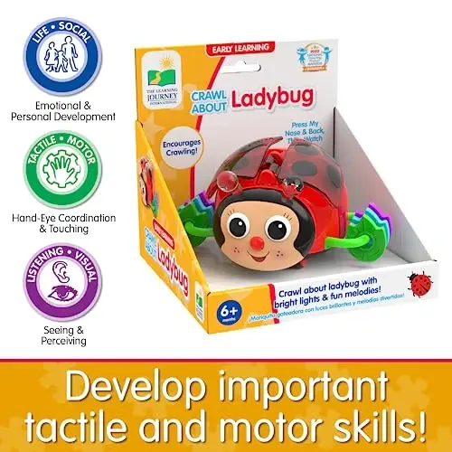 The Learning Journey Early Learning – Crawl About Ladybug Musical Crawling Aid – Baby Toys & Gifts for Boys & Girls Ages 6+ Months - 4