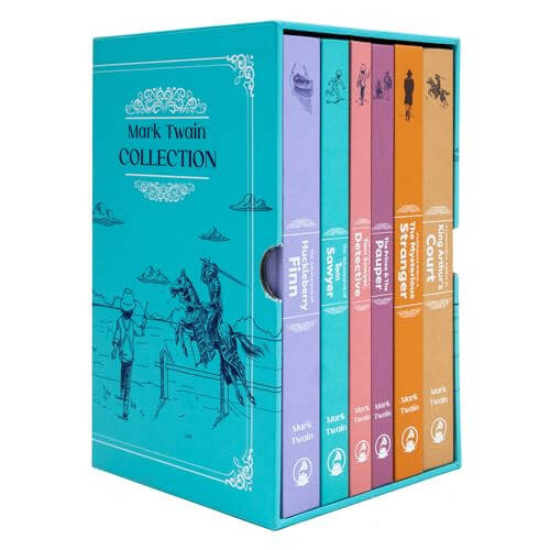 The Mark Twain 6 Book Deluxe Hardback Collection Set (The Adventures of Tom Sawyer, The Prince & The Pauper, The Adventures of Huckleberry Finn) - 4