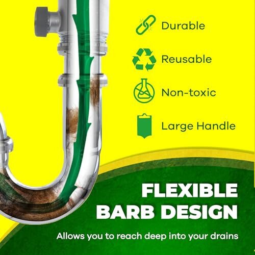 The original Zip-It Hair Clog Remover 25-inch Overall Length Drain Snake Cleaner (3-Pack), Unclog Your Sink, Shower, & Tub Drain In Seconds – Non-toxic, Made in the USA - 3