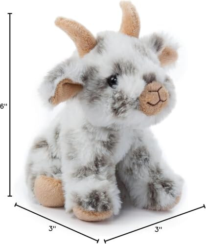 The Petting Zoo Goat Stuffed Animal Plushie, Gifts for Kids, Wild Onez Babiez Farm Animals, Goat Plush Toy 6 inches - 11