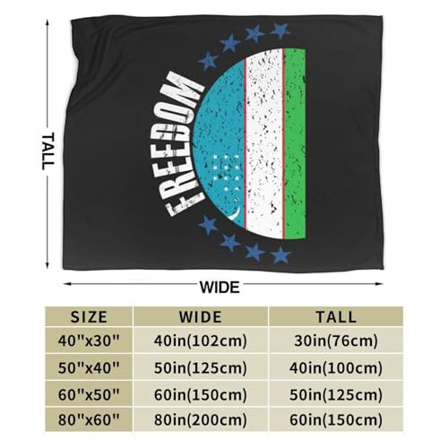 The Uzbekistan Flag and Freedom Throw Blanket for Couch Bed Sofa Soft Comfortable Blanket 80