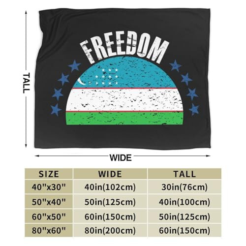 The Uzbekistan Flag and Freedom Throw Blanket for Couch Bed Sofa Super Soft Cozy Throw Blanket 50