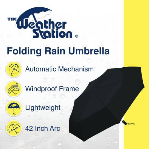 The Weather Station Folding Automatic Umbrella with 42