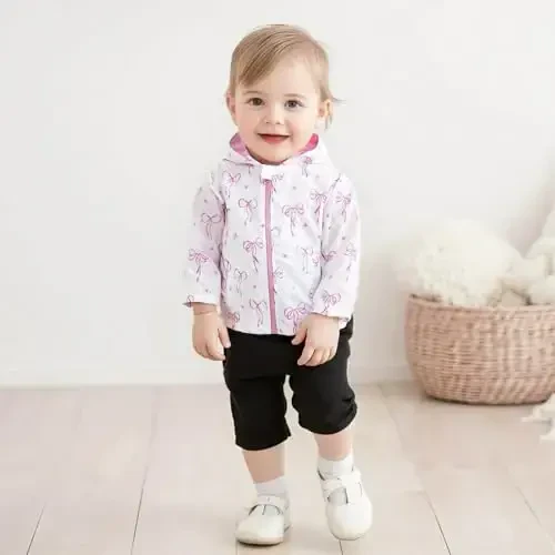 TheFound Toddler Girls Boys Hoodies Jacket Checkerboard Zip-Up Hooded Long Sleeve Coat Fall Winter Kid Baby Clothes Outerwear - 3