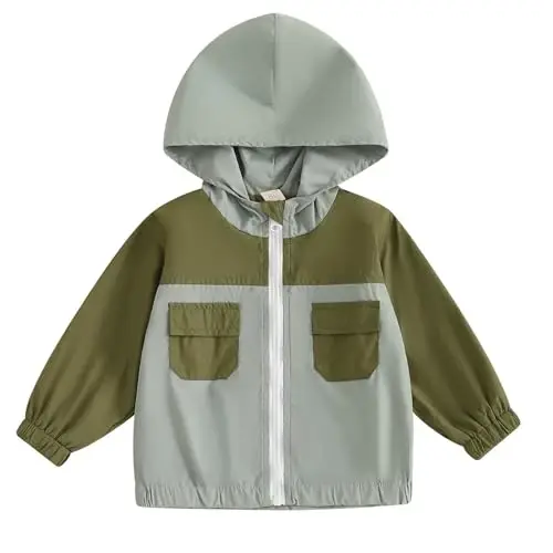 TheFound Toddler Girls Boys Hoodies Jacket Checkerboard Zip-Up Hooded Long Sleeve Coat Fall Winter Kid Baby Clothes Outerwear - 1