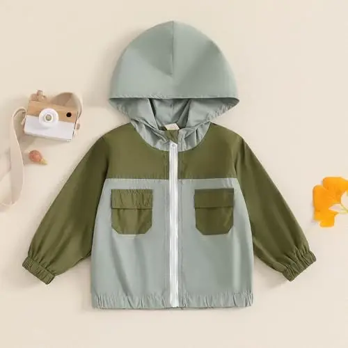 TheFound Toddler Girls Boys Hoodies Jacket Checkerboard Zip-Up Hooded Long Sleeve Coat Fall Winter Kid Baby Clothes Outerwear - 3