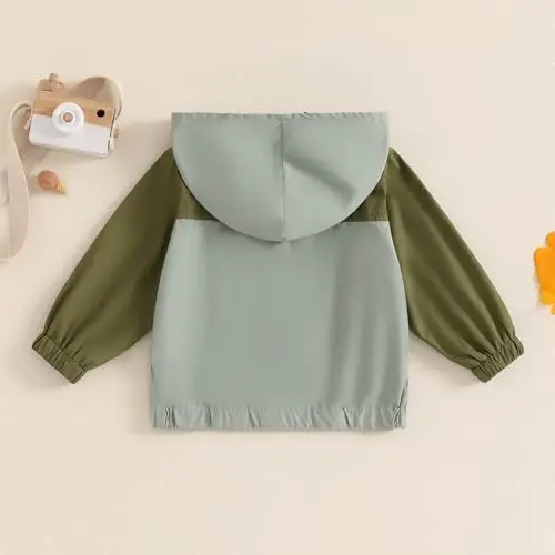 TheFound Toddler Girls Boys Hoodies Jacket Checkerboard Zip-Up Hooded Long Sleeve Coat Fall Winter Kid Baby Clothes Outerwear - 5