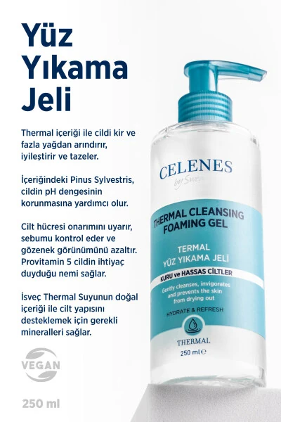 Thermal Cleansing Gel 250ml Dry/sensitive - CELENES BY SWEDEN (1)