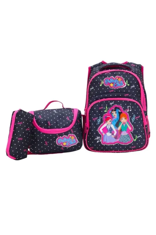Thermal lunchbox triple primary school set-Blacksue - OWYON