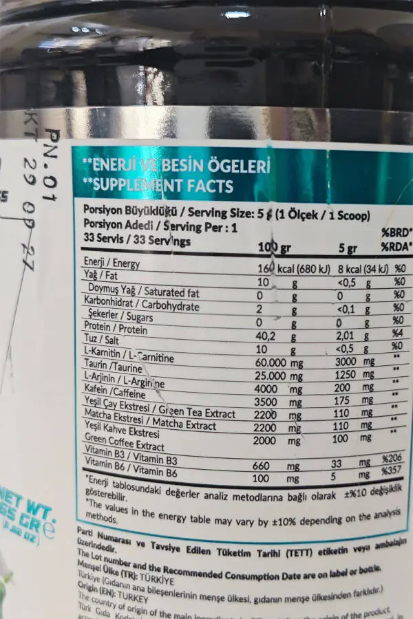 Thermo L-Karnitin 3000 mg 33 Taom 165 Gr L-Karnitin - 2
