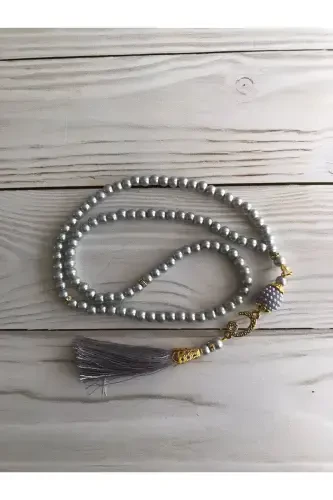 Thermo Leather Quran, Cotton Prayer Rug, Pearl Rosary, Bundle Dowry Gift Set Home Concept-GRAY - 5