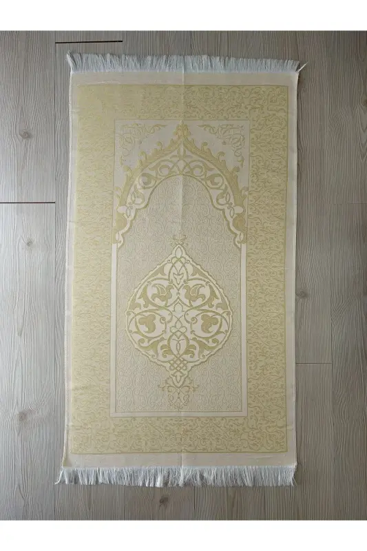 Thermo Leather Quran, Cotton Prayer Rug, Pearl Rosary, Bundle Dowry-GOLD - 3