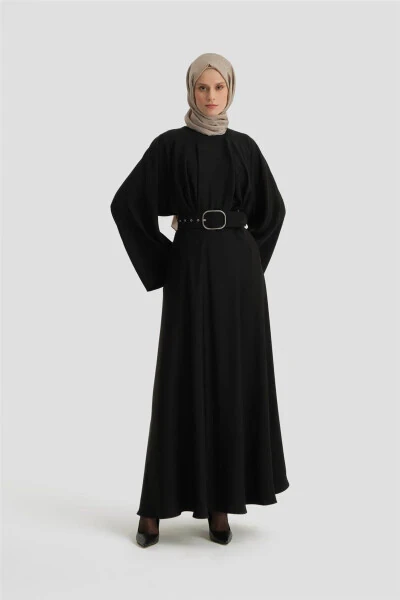 Thick Belted Dress 24k9905 Black - ARMINE