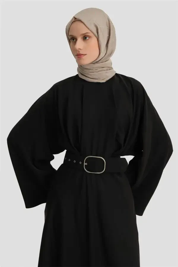 Thick Belted Dress 24k9905 Black - 3