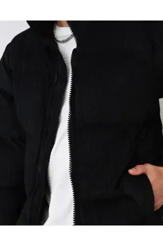 Thick Corduroy Puffer Jacket - 3