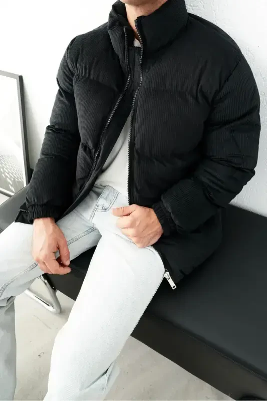 Thick Corduroy Puffer Jacket - 7