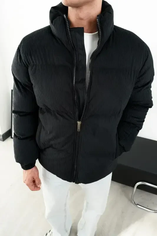 Thick Corduroy Puffer Jacket - 8