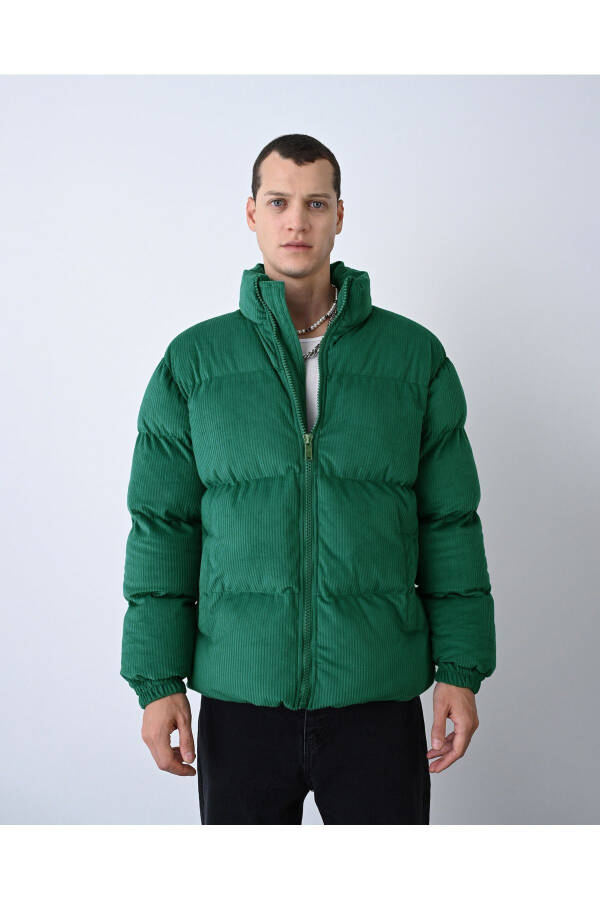 Thick Corduroy Puffy Jacket - 1