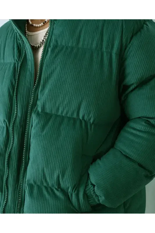 Thick Corduroy Puffy Jacket - 3