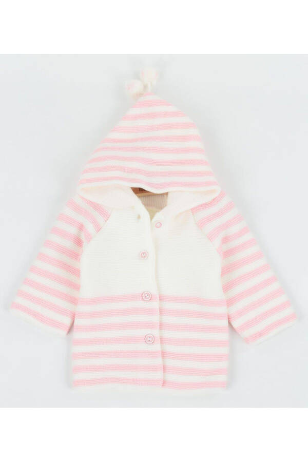 Thick Double Layer Hooded Baby Boys Girls Knit Jacket - 1