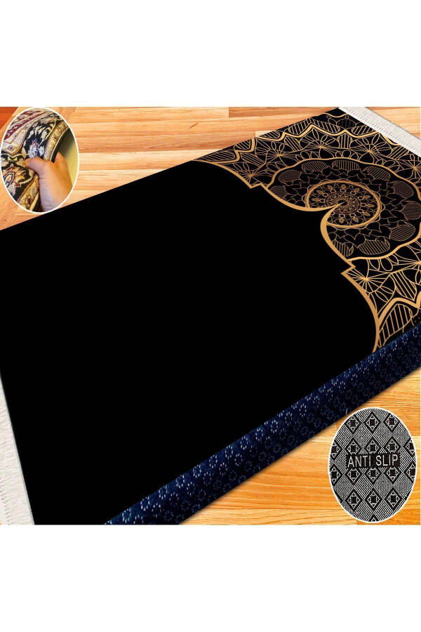 Thick Sponge Soft Prayer Rug Washable Dowry Gift Foldable Prayer Rug (70X120CM) - 1