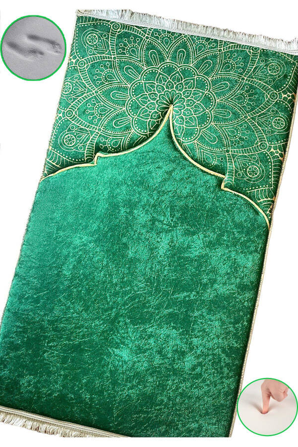 Thick Sponge Soft Washable Prayer Mat Dowry Gift Foldable (70X120CM) - 9