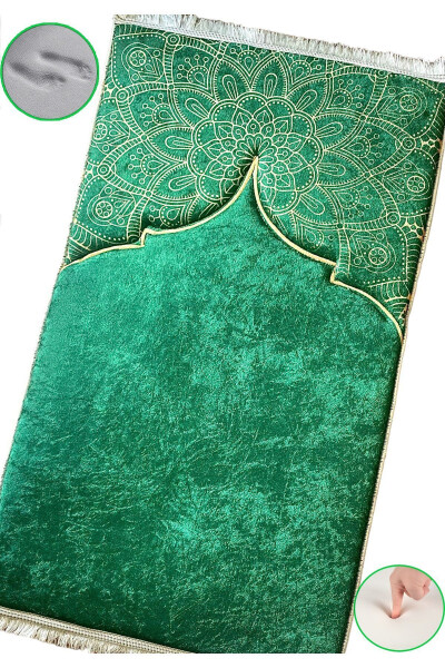 Thick Sponge Soft Washable Prayer Mat Dowry Gift Foldable (70X120CM) - 5