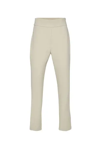 Thick-Waisted Elastic Pants 