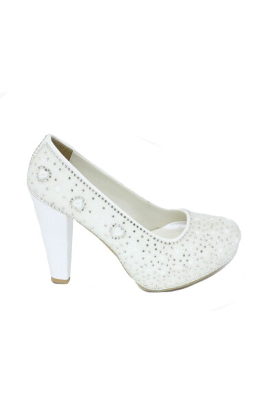 Thick White Platform Bridal Heels 202452 Z - 2