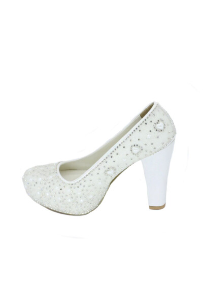 Thick White Platform Bridal Heels 202452 Z - 3