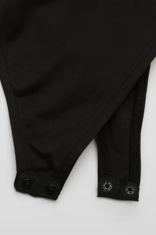 Thin Strapped Bodysuit Black - 3
