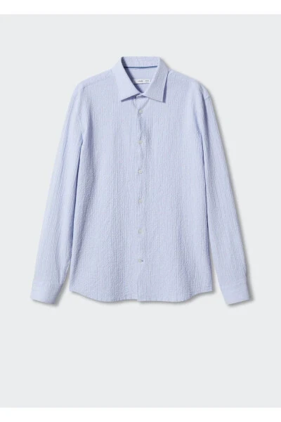 Thin Striped Gofre Cotton Shirt - 3