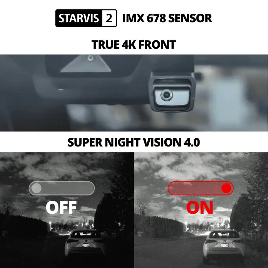THINKWARE U3000 Ultra 4K Dash Cam Front STARVIS 2 Sensor Super Night Vision Dashcam for Car Camera 5GHZ WiFi GPS Radar Buffered Parking Mode CPL Filter Red Light Speed Camera Alerts Optional Rear Cam - 2