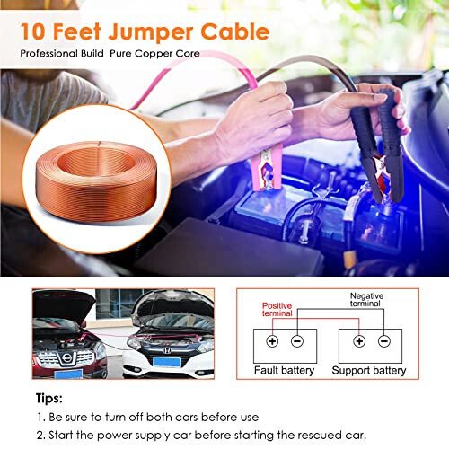 THINKWORK Car Emergency Kit for Teen Girl and Lady's Gifts, Pink Emergency Roadside Assistance kit with Pink Car Tool Set, 10FT Jumper, First Aid Kit, and More Ideal Pink Car Accessories Tool - E8 - 4