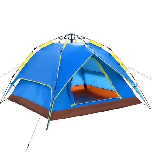 Thinlute Tents for Camping Instant Pop Up Tents, 3 Person Easy Setup Tent Automatic Tent with Removable Outer as Sun Shelter, Waterproof & Windproof Family Tents for Camping Outdoor Picnics Backyard - 1