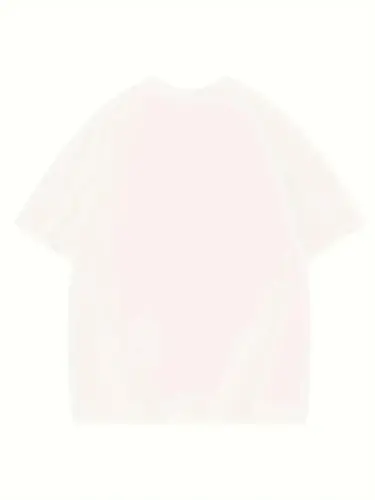 Thousand Baskılı Oversize Bisiklet Yaka T-shirt - Beyaz - 3