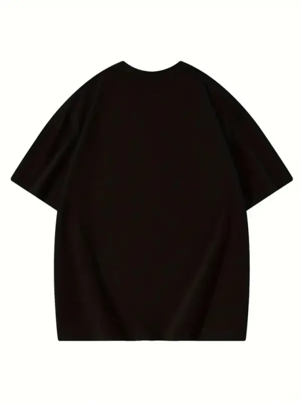 Thousand Baskılı Oversize Bisiklet Yaka T-shirt - Siyah - 3
