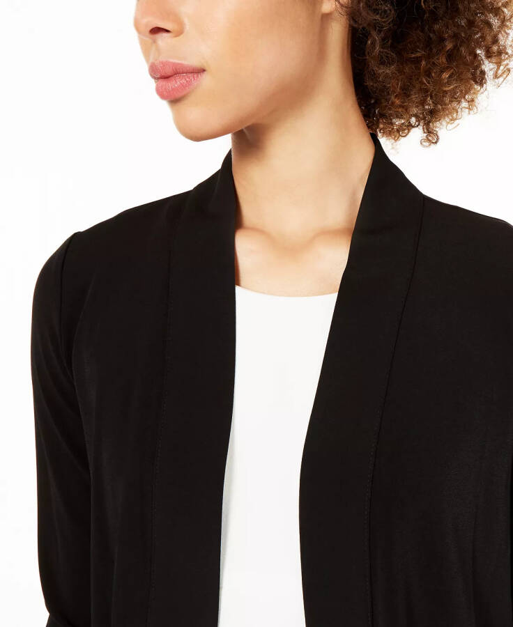 Three-Quarter-Sleeve Bolero Cardigan Black - 3