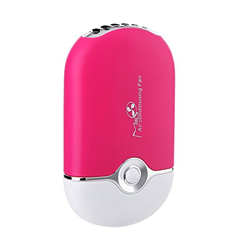 ThreeH Ko'chma Mini Shaxsiy Ventilyator Qo'l USB Qayta Zaryadlanadigan Pichoqsiz Konditsioner Jim Elektr Ichki Li-ion Batareya Quvvatlanadigan Stol Sovutish Ventilyatori H-F015 Pushti - ThreeH