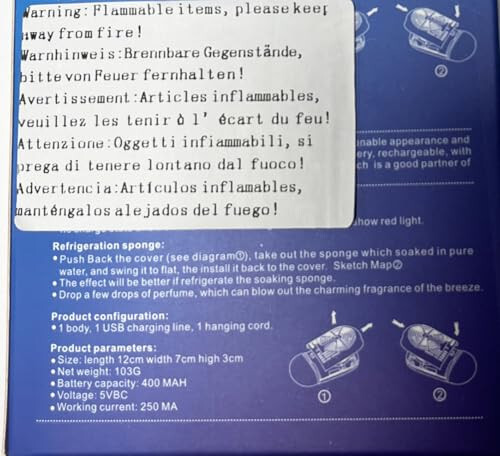 ThreeH Taşınabilir Mini Kişisel Fan El Tipi USB Şarj Edilebilir Bıçaklı Hava Soğutucu Sessiz Elektrikli Dahili Li-ion Pil Destekli Masa Soğutucu Fan H-F015Siyah - 6