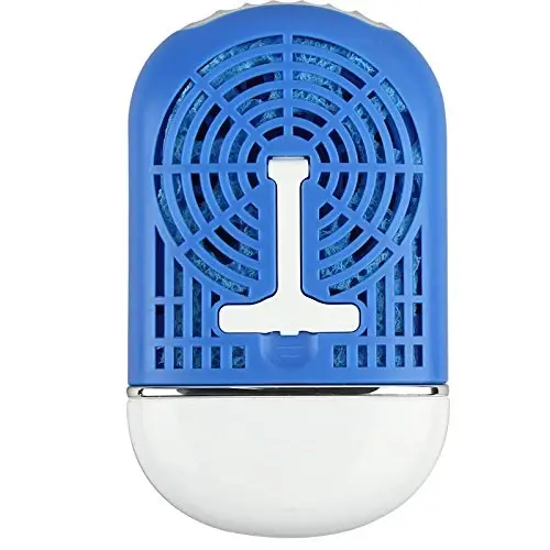 ThreeH Pocket Mini USB Fan, Built-in Lithium Battery Travel Rechargeable Air Purifier Humidifier F015, Blue - 3
