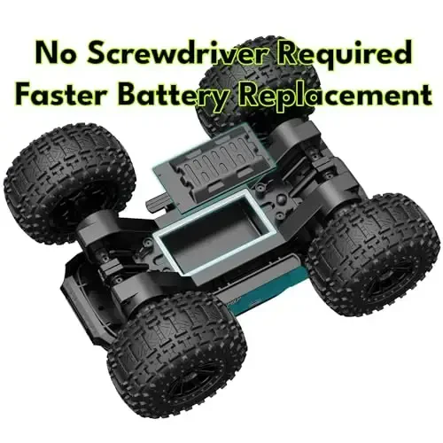 Threeking 1: 14 Suvga chidamli Monster Truck O'yinchoq RC Avtomobillar Tezlikni Sozlash Mumkin Bo'lgan Amfibiya Masofadan Boshqariladigan Avtomobil Yuk mashinalari Chiroqlar bilan 4WD Hamma erlarda Yo'ltanlamas Pickup O'yinchoq Sovg'alar - 4