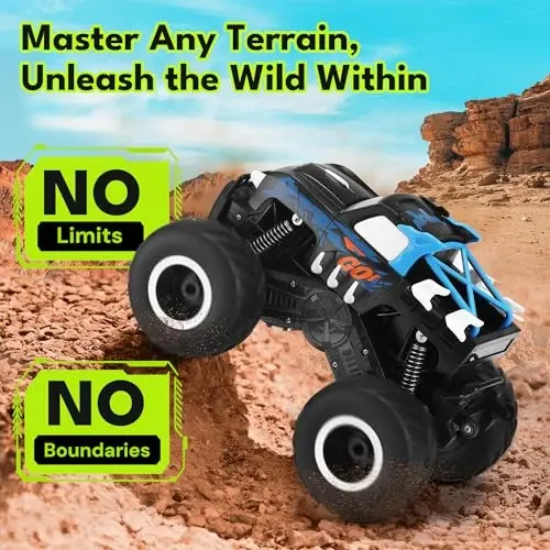 Threeking 1:16 Pick-up Toys RC Car Truck Toys Remote Control Cars Body Waterproofing Suitable for All Terrain 4WD Off-Road Car Gifts Presents for Boys/Girls Ages 6+ - 3