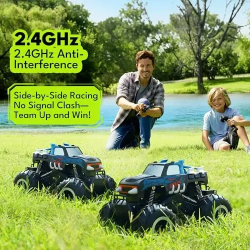 Threeking 1:16 Pick-up Toys RC Car Truck Toys Remote Control Cars Body Waterproofing Suitable for All Terrain 4WD Off-Road Car Gifts Presents for Boys/Girls Ages 6+ - 5